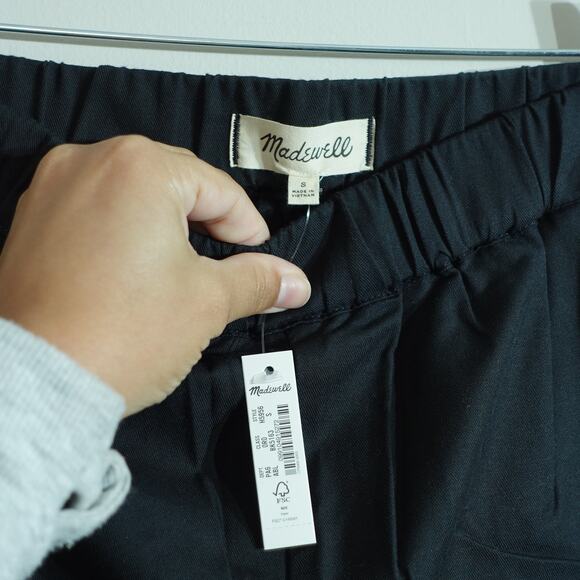 NWT Madewell Black Pull on Cotton Casual Preppy Athletic Shorts Women's Size S - Picture 9 of 11